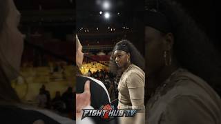 Claressa Shields STARES DOWN Desantis at INTENSE face off in MMA return [upl. by Ainar]