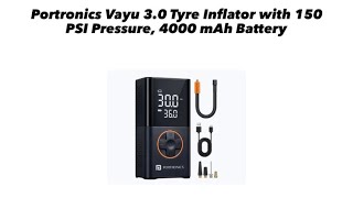 Portronics Vayu 30 Tyre Inflator [upl. by Maddis]