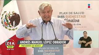 López Obrador supervisa los avances del programa IMSS Bienestar en Sinaloa  Noticias con Paco Zea [upl. by Tdnarb]