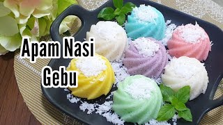 Sisa NasiApam Nasi Lembut Gebu  Steam Rice Cake Recipe [upl. by Kelcey]