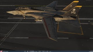 【DCSWorld】DCSF14の簡単スタートアップ＆発艦！【ゆっくり解説】 [upl. by Eirbua]