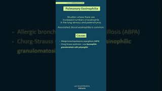 What is Pulmonary Eosinophilia amp what are its causes shorts [upl. by Ashmead]