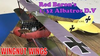 Building the 132 Wingnut Wings Red Baron Albatros DV step by step build [upl. by Itin883]