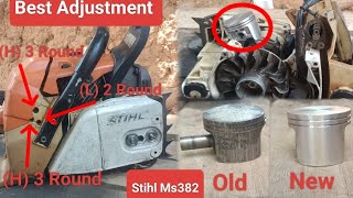 How To Stihl Chainsaw Piston Replacement amp Carburettor Adjustment At Home [upl. by Bosch]