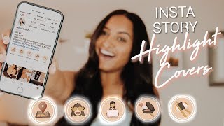 HOW TO MAKE INSTAGRAM HIGHLIGHT COVERS  EASY [upl. by Armyn]