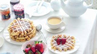 تحضير فطور صباحي سهل ولذيذ  وافلز Waffles [upl. by Willman]