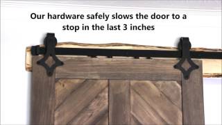 soft close barn door hardware 2017 [upl. by Yelich376]