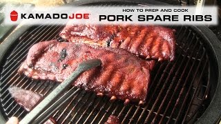 Kamado Joe  How to Prep and Cook Pork Ribs [upl. by Akema]