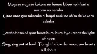 Naruto Shippuden Ending 29  Flame  Dish Lyrics  English Translation [upl. by Ellinnet]