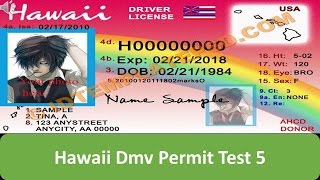 Hawaii DMV Permit Test 5 [upl. by Gladi]