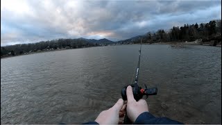 Fishing the Drained Lake Junaluska SpillwayVlog [upl. by Akeylah]