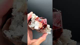 Spessartine Garnet with Muscovite and Feldspar  Fine Art Minerals  Spessartine Garnet [upl. by Etterrag]