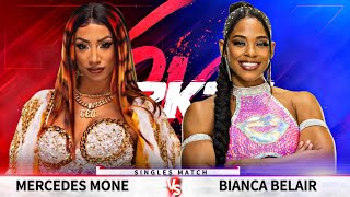 WWE 2K24  Bianca Belair Vs Mercedes Mone  Singles Match [upl. by Ellac]