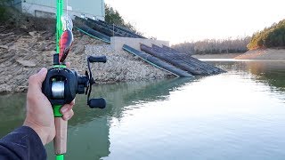 Catching GIANT Bass While Fishing DRAINED Lake [upl. by Geraud]