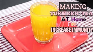 Home made turmeric tea  how to make turmeric tea immunity Booster  daily food with sadaf [upl. by Emor]