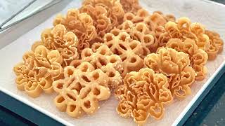 Honeycomb Cookies  Kuih Loyang  蜂巢芝麻饼 [upl. by Krystalle]