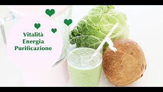 SMOOTHIE DETOX Cavolo Banana Cocco [upl. by Ahsieyk]