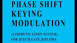 PHASE SHIFT KEYING MODULATION IN HINDI [upl. by Frulla]