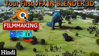 How I Recreated GODZILLA Movie VFX in Blender 3d  Using VFX [upl. by Wilhelm]