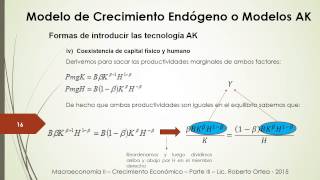 Crecimiento Económico 3 ra Parte 3 Teoría de Crecimiento Endógeno [upl. by Denny]