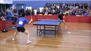 William Henzell vs Justin Han  2009 Australian Open Table Tennis Mens Singles Final [upl. by Neleh]