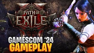 Path of Exile 2 NEW Gamescom Gameplay  Coop Mercenary Warrior Witch no commentary [upl. by Nodababus]