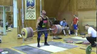 Weightlifting Vasiliy Polovnikov amp Vladimir Safonov clean deadlift 300kg 032014 [upl. by Hteazile41]