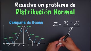 Cómo resolver un problema de Distribución Normal Campana de Gauss [upl. by Ailegra]