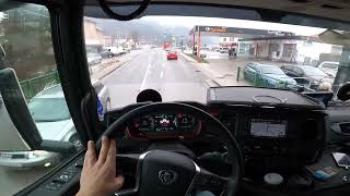 POV Driving Scania V8 530S  Passing through Hohenberg in Austria [upl. by Tomas]