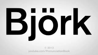 How to Pronounce Bjork [upl. by Nodroj]