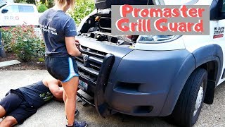 DIY Van Conversion Ep 4  Ram Promaster TAC Grill Guard Installation [upl. by Alaecim]