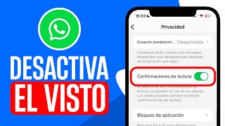 Cómo DESACTIVAR el VISTO en Whatsapp iPhone Guía Completa [upl. by Schreiber225]