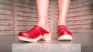 AMToffeln 100 Swedish Wooden Clogs at World of Clogs [upl. by Swithbart414]