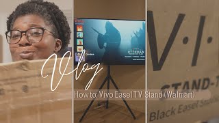 How to Vivo Easel TV Stand Walmart [upl. by Yeliab]