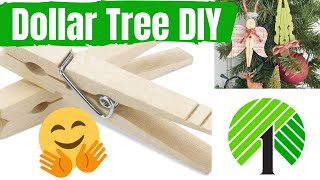 DIY Dollar Tree Craft ORNAMENTS out of CLOTHESPINS [upl. by Akitahs]