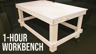 The 1Hour Workbench  Outfeed Table  Woodworking DIY [upl. by Eerbua]