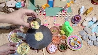 Miniature Omelette  Tiny Egg Omelette  Miniature Cooking Easy Breakfast Recipe [upl. by Evey]