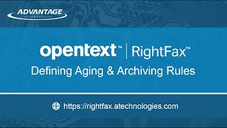 RightFax Groups – Defining Aging amp Archiving Rules [upl. by Sykes530]