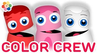 Color Collection 11  Learn Colors  Red Pink White  Colors for Children  Color Crew  BabyFirst [upl. by Llerrehs]