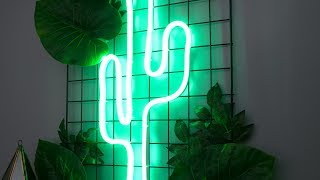 DIY NEON SIGN 🌵  Using LED Neon Flex [upl. by Htiduj232]