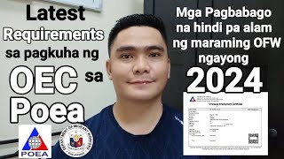 UPDATED REQUIREMENTS SA PAGKUHA NG OEC SA POEA 2024  POEA APPOINTMENT [upl. by Lucy]