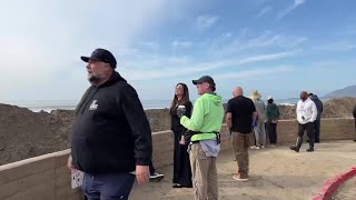 Viral video of the rogue wave in Ventura that knocked down several people highlights the [upl. by Ellahcim]