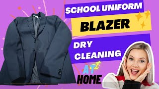 School Uniform Blazer Washing Process HOW TO COAT DRYCLEANING AT HOME Laundry [upl. by Annehs]