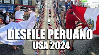 🇵🇪 DESFILE PERUANO DE NEW JERSEY 2024  USA  NEW JERSEY PERUVIANS 🇵🇪 [upl. by Adneram133]