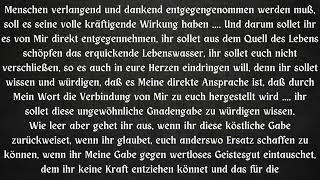 ERNSTE MAHNUNG DAS GÖTTLICHE WORT ANZUNEHMEN [upl. by Kunin]