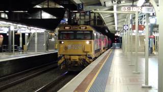 Three types freight trains through Hornsby Station at midnight [upl. by Zedekiah]