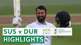 Cheteshwar Pujara Hits Brilliant 203  Sussex v Durham  LV County Championship 2022 [upl. by Trahern]