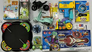 My Latest Toys Collection Bike Bubble Gun Domino Train Water Ring Game Spinner [upl. by Aniri]