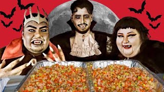 How Vampires Feast A Spooky Skit  Mukbang wBigGuyAppetite LaGordizEats [upl. by Debee]