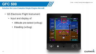 Garmin GFC 500600 Autopilots Webinar recording [upl. by Delija436]